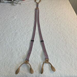 Source Unknown Red and Blue Patterned Suspenders